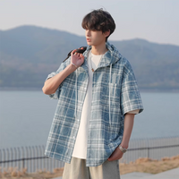 2025年 04月 1 日   DSJD A001  #CD5478   連帽格紋shirt JJ2