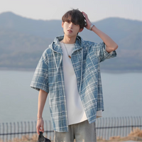 2025年 04月 1 日   DSJD A001  #CD5478   連帽格紋shirt JJ2