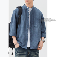 2025年 04月 1 日  LUANXU#T221    棉麻7分袖立領 shirt JJ2