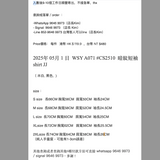 2025年 05月 1 日  WSY A071 #CS2510  暗紋短袖shirt JJ