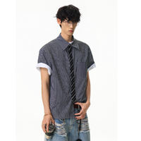 2025年 06月 1 日 ACE #HC2355  拼領帶效果格紋shirt