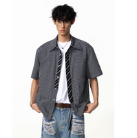2025年 06月 1 日 ACE #HC2355  拼領帶效果格紋shirt