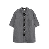 2025年 06月 1 日 ACE #HC2355  拼領帶效果格紋shirt