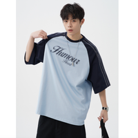 2025年 07月  1 日   HANLU#MT7174     英文字牛角Tee