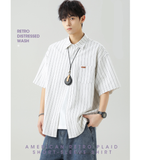 2025年 08月 1 日   HANLU#MC7197    間條紋短袖shirt JJ