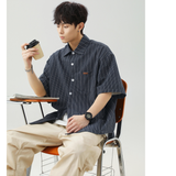 2025年 08月 1 日   HANLU#MC7197    間條紋短袖shirt JJ