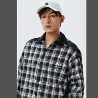2025年 11月 1 日   YEREN  #  YR9285   撞色領格紋長袖shirt JJ