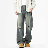 2025年 12月 1 日  SHENGSHANG#8029    膝頭破洞洗水牛仔褲