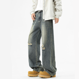 2025年 12月 1 日  SHENGSHANG#8029    膝頭破洞洗水牛仔褲