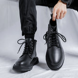 DSJD A258 # QL4513   簡約黑色皮靴 鞋