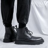 DSJD A258 # QL4513   簡約黑色皮靴 鞋