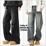 2025年 12月 1 日  SHENGSHANG#8029    膝頭破洞洗水牛仔褲