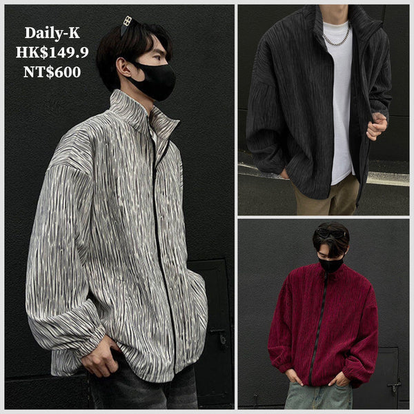 2024年12月 1日  DSJD A059  # JK10071   暗紋zip-up 外套  JJ2