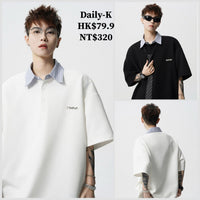 2025年 05月 1 日  DSJD A028# DT2503  假兩件POLO Tee   JJ