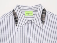 2025年 11月 1 日    YEREN # YR9284    拼格紋間條長袖shirt JJ
