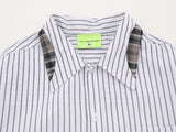 2025年 11月 1 日    YEREN # YR9284    拼格紋間條長袖shirt JJ
