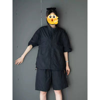 2025年 07月 1 日   DSJD A001# TZ5584  拉鍊shirt短褲套裝 JJ