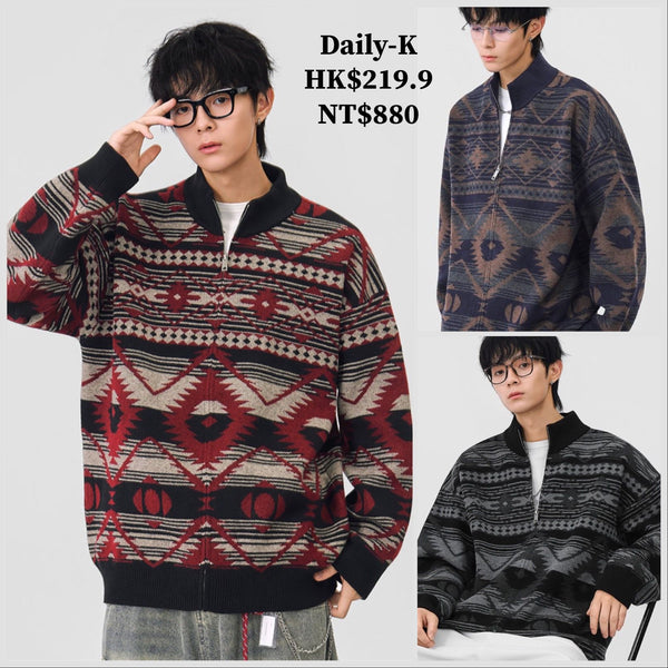 2025年 10月 1 日   XHP B063# JRMM559  拼民族風zip-up外套 JJ