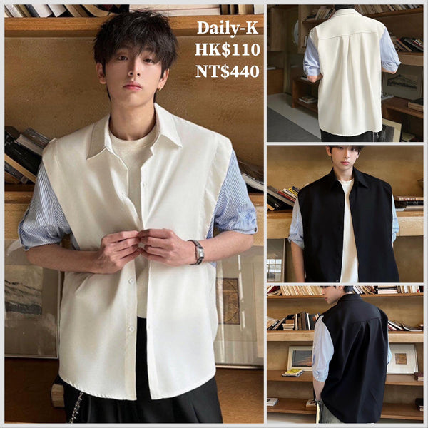 2025年 06月 1 日    DSJD B319 #CS008    撞色袖 短袖shirt  JJ