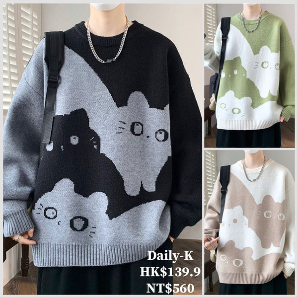 2025年 11月 1 日   GUOJI 20106 # 5624  貓貓圖案冷衫 JJ2