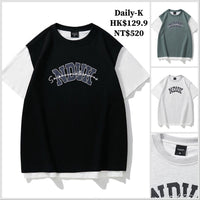 2025年 04月 1 日  BJD#25015   假兩件英文字Tee JJ