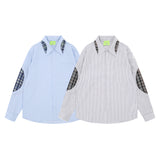 2025年 11月 1 日    YEREN # YR9284    拼格紋間條長袖shirt JJ