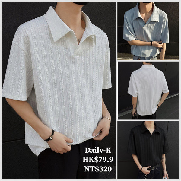 2025年 04月 1 日  DSJD A102# X7084  暗紋polo Tee JJ