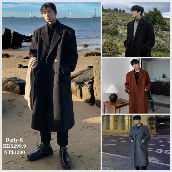DSJD A152 # F306   雙排扣中長外套 JJ2