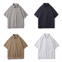 DSJD A141 # T6069   偏寬鬆 單口袋polo tee JJ