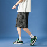 DSJD A141#K6031      拼色格紋短褲