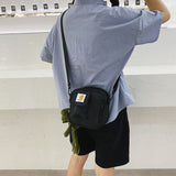 DP#  簡約小橙色logo 小斜背包