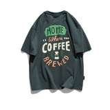  XHP 27 #T692   COFFEE 英文字短袖Tee