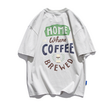  XHP 27 #T692   COFFEE 英文字短袖Tee