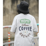  XHP 27 #T692   COFFEE 英文字短袖Tee