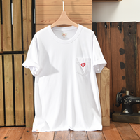 LUANXU# TS304    偏修身純棉心型Logo  TEE