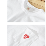 LUANXU# TS304    偏修身純棉心型Logo  TEE