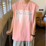 DSJD B371#BX328   偏寬鬆英文字圖案背心 JJ2