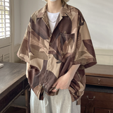 XZ 518-2#XX28   偏鬆花葉圖案短袖shirt