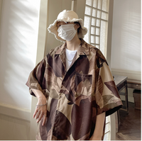 XZ 518-2#XX28   偏鬆花葉圖案短袖shirt