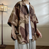 XZ 518-2#XX28   偏鬆花葉圖案短袖shirt