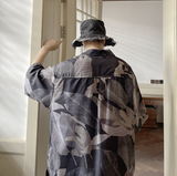 XZ 518-2#XX28   偏鬆花葉圖案短袖shirt