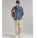 LUANXU# Z203  間條長袖牛仔shirt   JJ