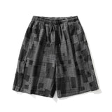 DSJD A141#K6031      拼色格紋短褲