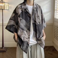 XZ 518-2#XX28   偏鬆花葉圖案短袖shirt