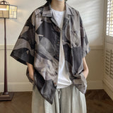 XZ 518-2#XX28   偏鬆花葉圖案短袖shirt