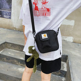 DP#  簡約小橙色logo 小斜背包