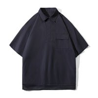 DSJD A141 # T6069   偏寬鬆 單口袋polo tee JJ