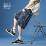 DSJD A141#K6031      拼色格紋短褲