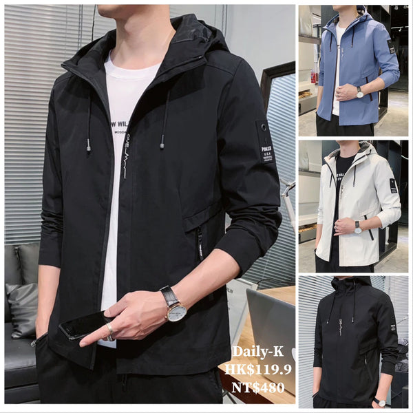 SHANGDU#JK-2089  簡約連帽風衣外套    JJ2