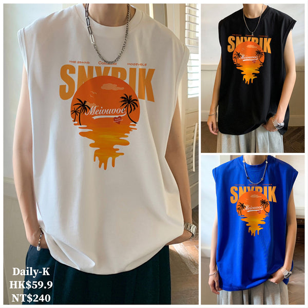 DSJD B371# BX330   夏威夷圖案背心 JJ2